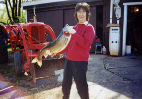 Rose with her catch