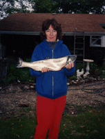 Rose with her catch
